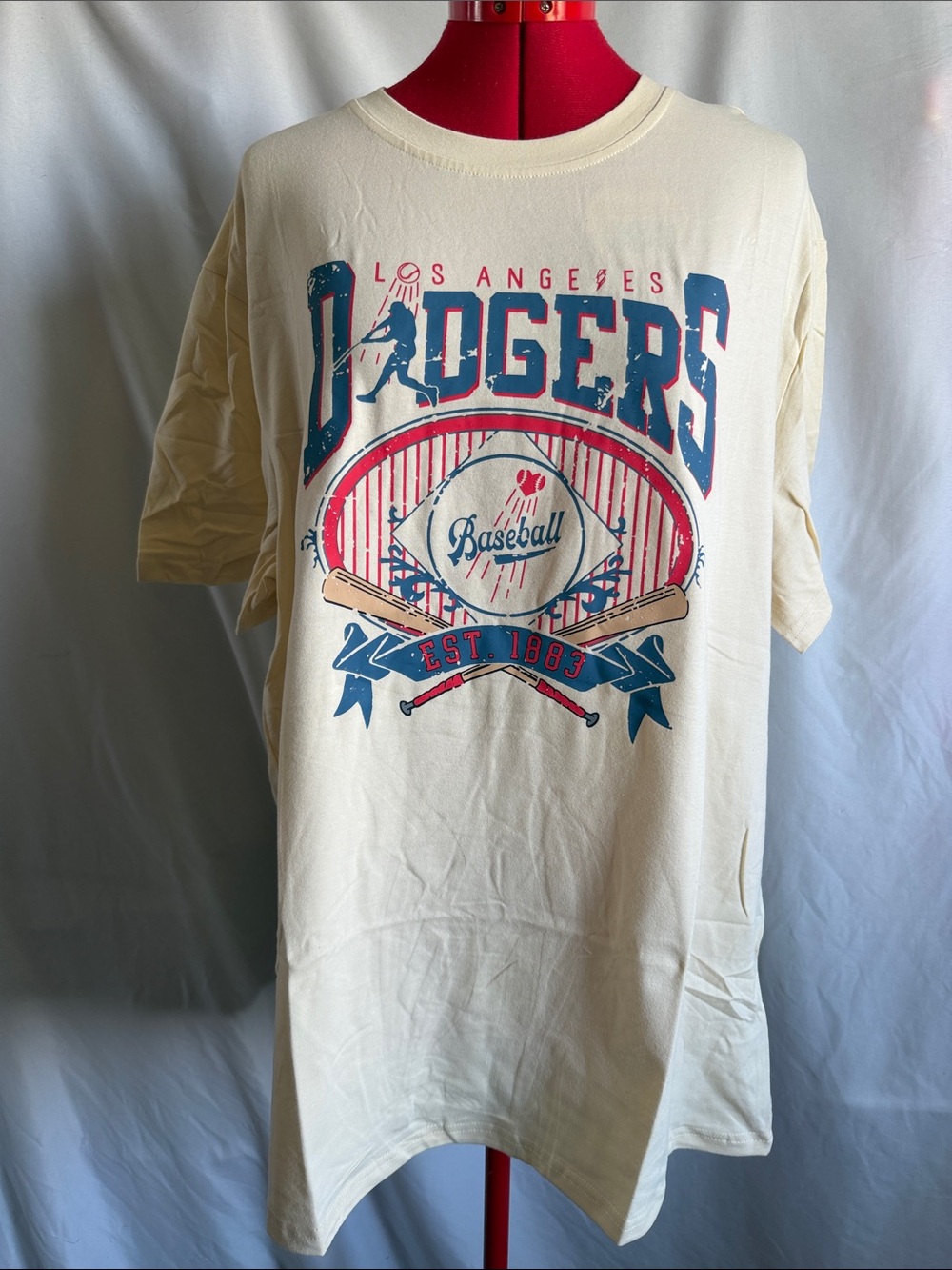Los Angeles Dodgers Cream Short Sleeve Graphic Tee